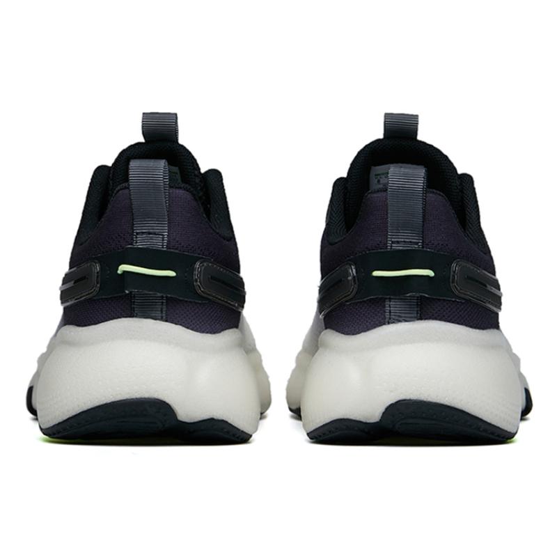 Anta Cushioned Slip-Resistant Abrasion-Resistant Low-Top Running Shoes Men's White Black Sneakers 112225520-4