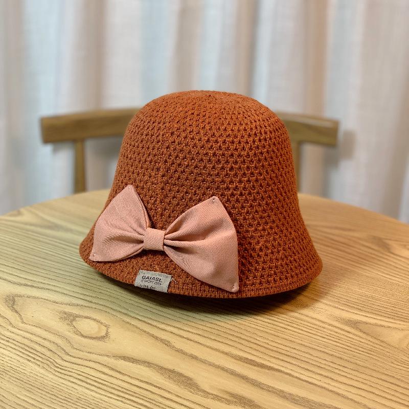 Korean Ladys Hat Foldable Sunblock Beach Hat Bow Big Brim Fishermans Hat