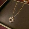 Women's Heart Zircon Necklace - Star & Moon Collection, Fashionable Clavicle Chain Jewelry, Inspired by Cross-border Internet Celebrity Styles.