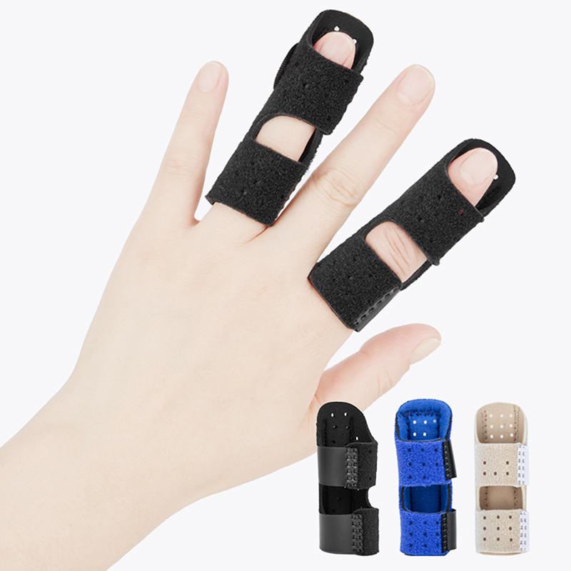 1Pcs Adjustable Finger Corrector Splint Steel Plate Pain Relief Finger Brace Support Hand Splint Fix Strap Protector Breathable