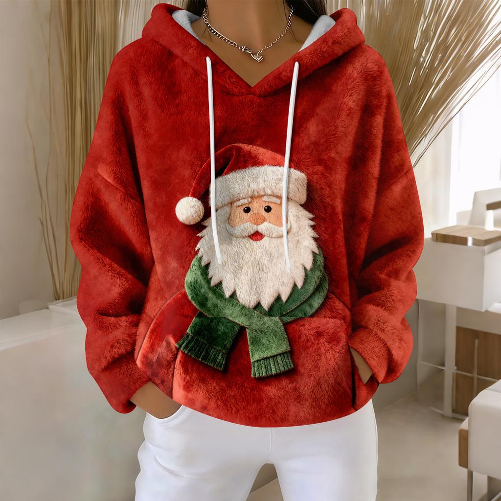 Dámské mikiny Oversized Zimní Plyšové Roztomilé Mikiny Pulovr Trendy Podzimní Zimní Oblečení