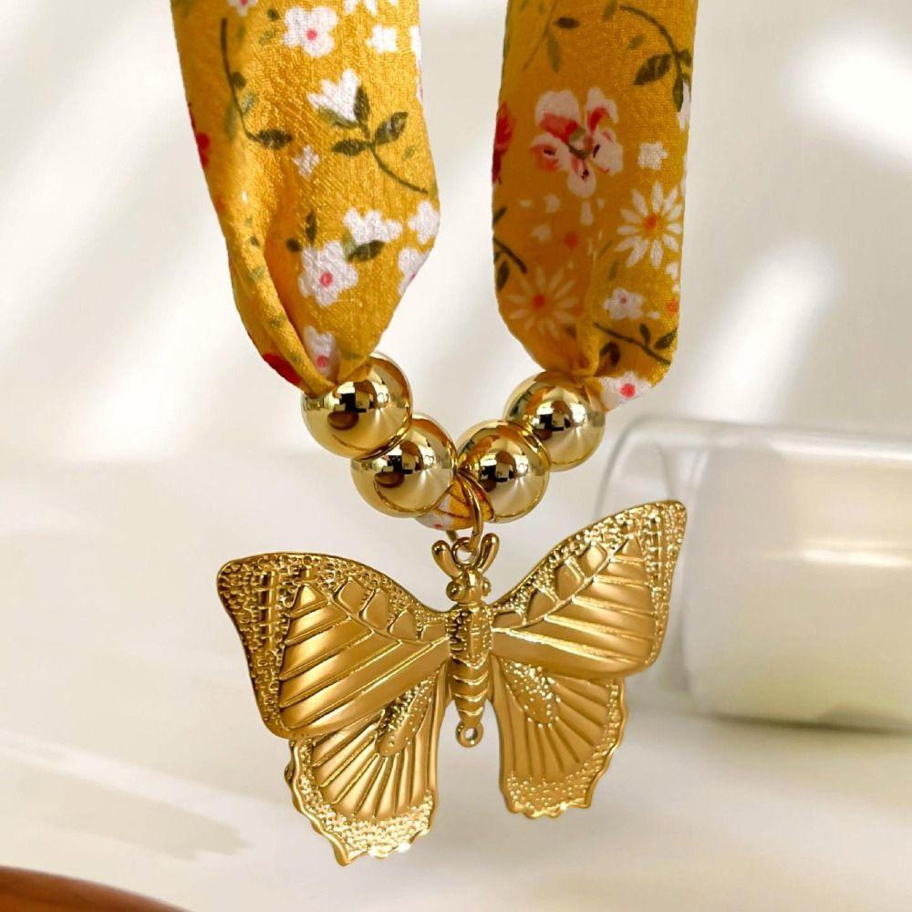 Flower Beach Ocean Series Necklace Conch Dopamine Necklace Cloth Wrap Scarf Chain Necklace  Male