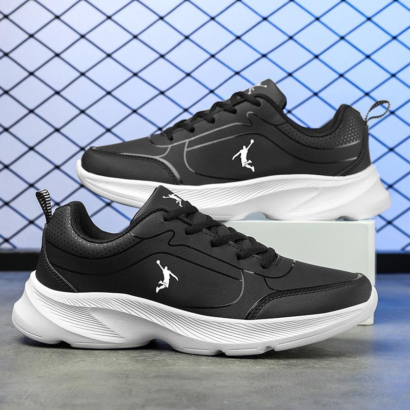 Sneakers Jinjiang Fabrik wasserdichte Schuhe Herren Leder schwarz neu atmungsaktiv rutschfest lässige Laufschuhe