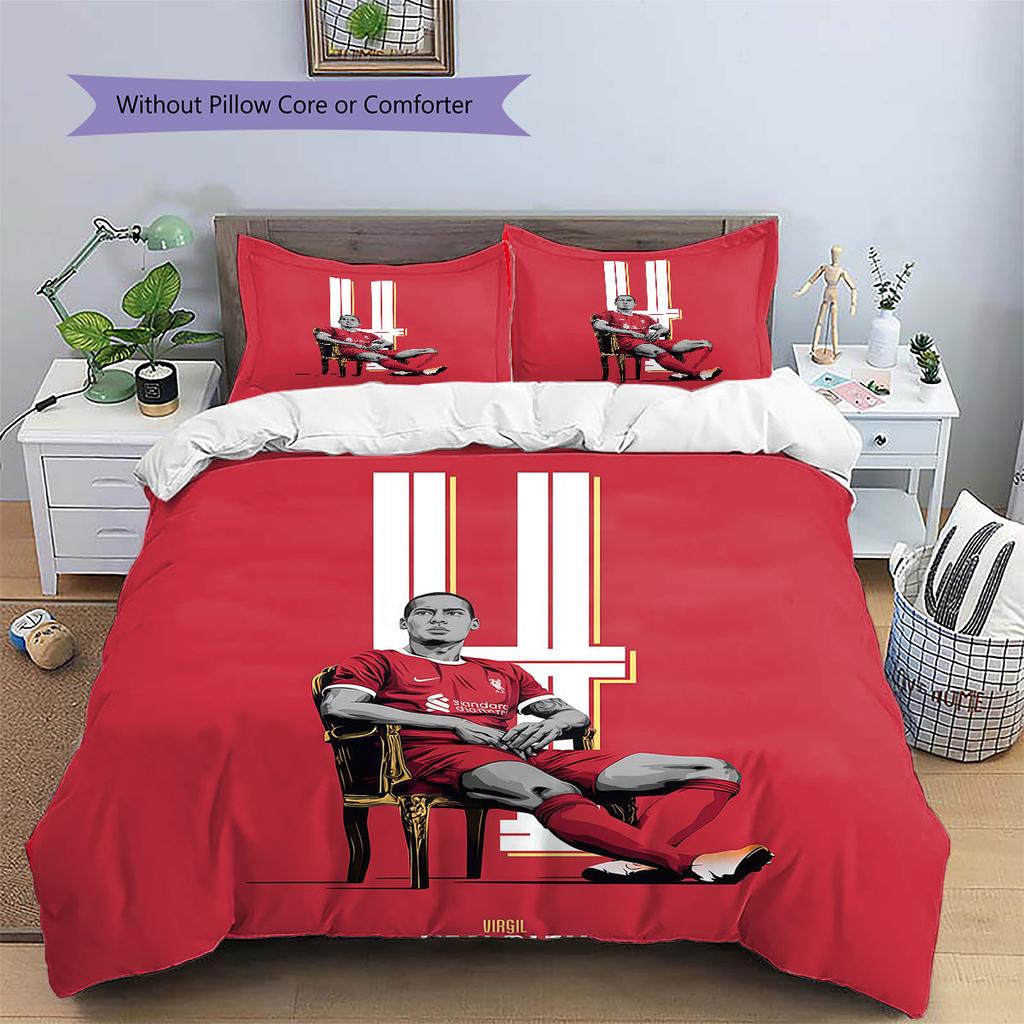 Biancheria da letto con motivo Van Dijk Decorazione per la casa Regalo di compleanno (1 * copripiumino + 2 * federa, senza nucleo),merchandising per fan.
