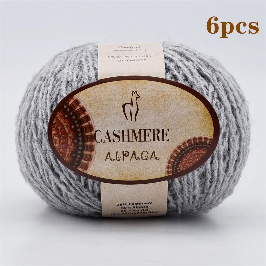 6pcs Luxurious Alpaca Cashmere Yarn Ultra Soft & Warm Handmade DIY Crocheting Yarn Suitable for Beginners Scarves300g/10.58oz