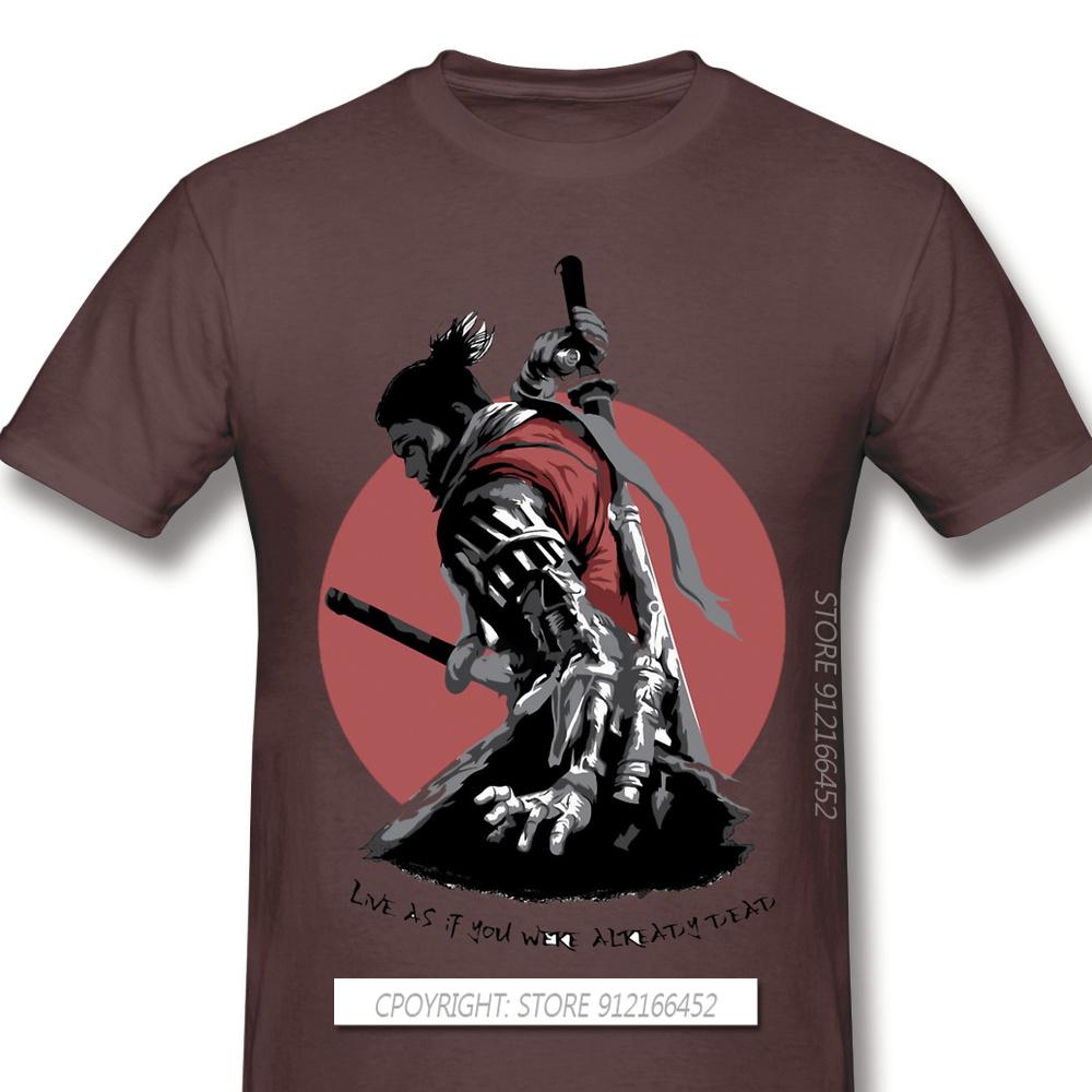 

Крутая черная футболка Sekiro Shadows Die Twice Волк Сенгоку Куро Игра Мужские футболки Футболка Чистый хлопок Оверсайз Короткий рукав S
