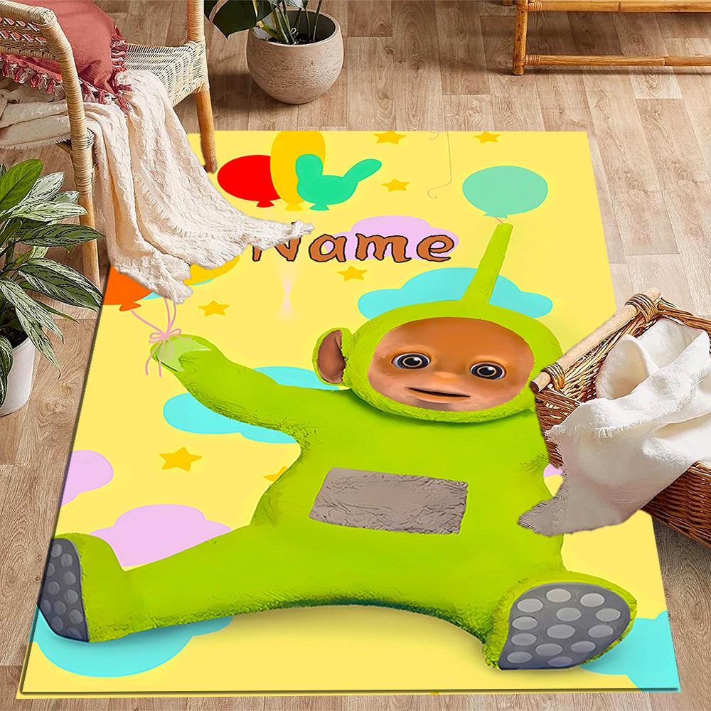Green Alien Adventure Personalized Name Carpet Design for Outdoor Hallway Dining Room Kitchen Anti-slip Rug Decorate Offices