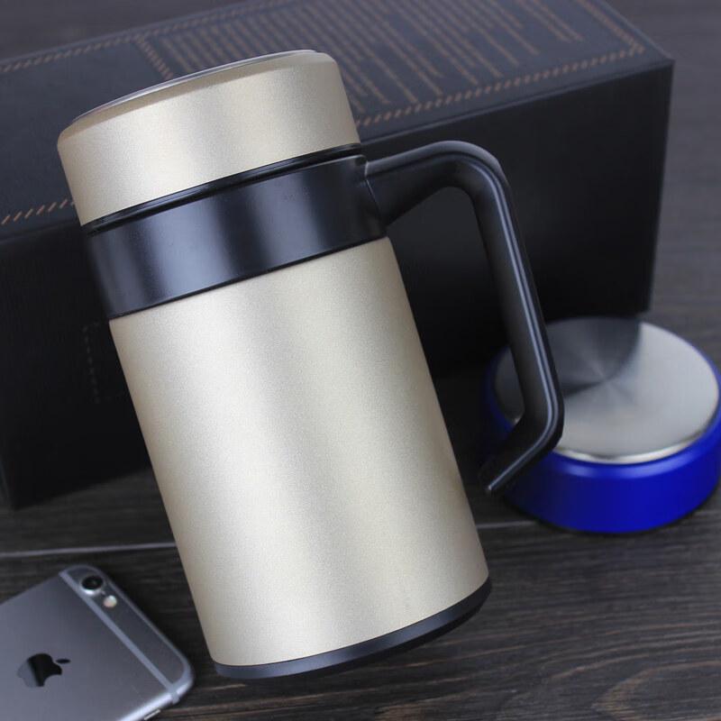 MRSIKEY 304 Stainless Steel Insulated Tea Mug with Handle and Filter