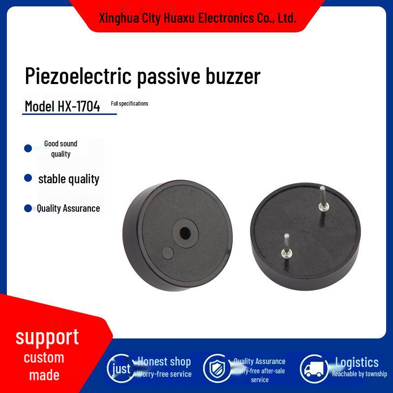HX Huaxu 1704 Ultra-Thin High-Temp Resistant Piezoelectric Buzzer for Home Appliance Controllers 17x4