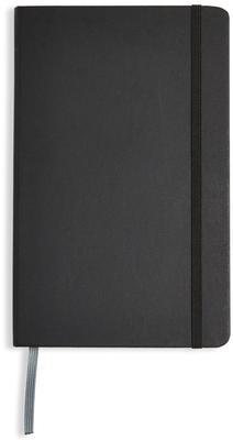 Amazon Basics Classic Horizontal Ruled X Black Notebook, Slim, (13cm 21cm),