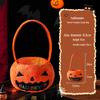 Pumpkin Lantern Trick-or-Treat Candy Bag for Kids - Halloween Handheld Decoration and Small Gift Prop