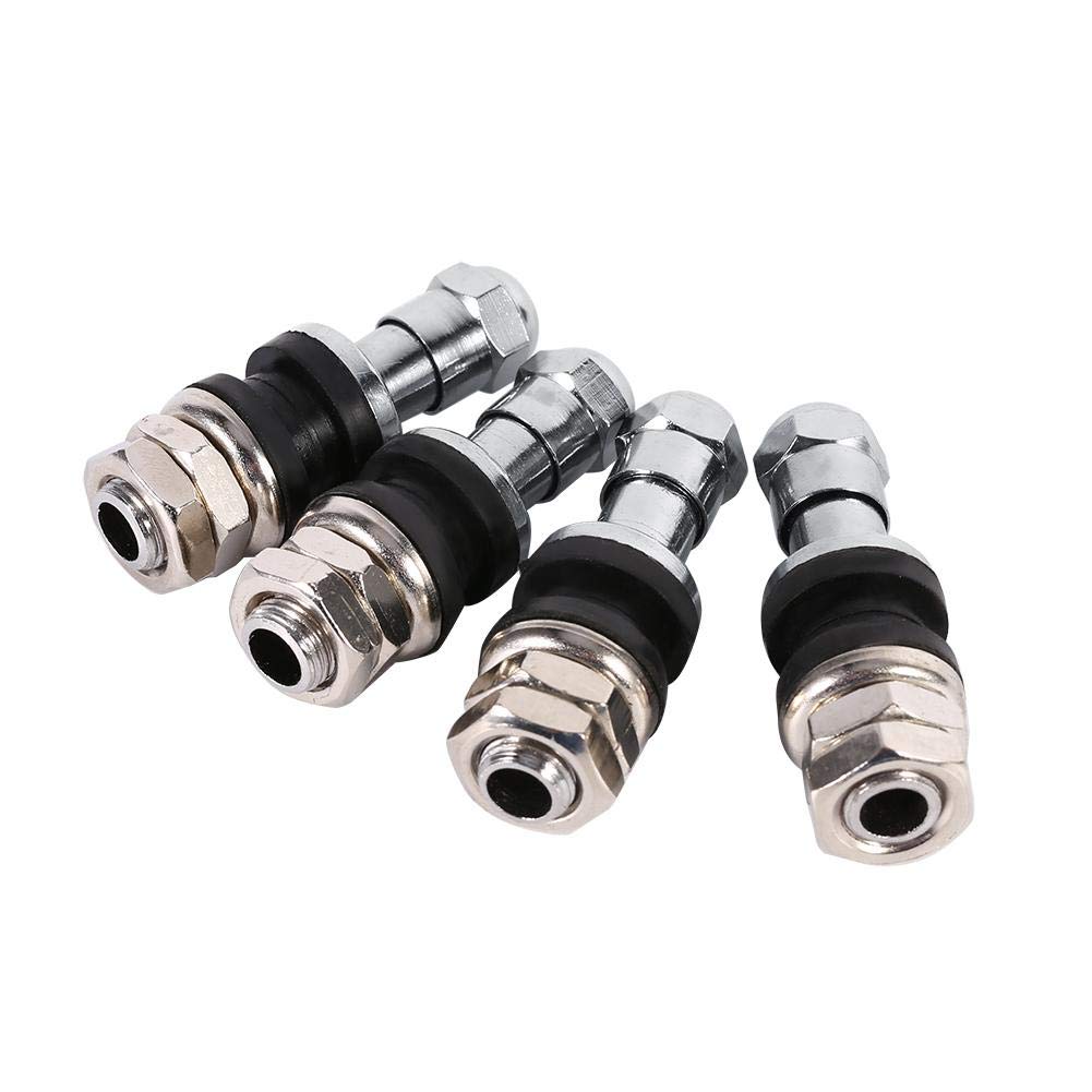 Qiilu [4 pieces] Clamp-in Valve Inside Valve for Aluminum Wheels