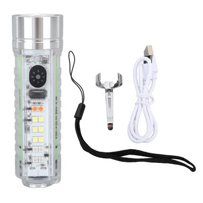 Mini Outdoor Taschenlampe USB Wiederaufladbar 3 Beleuchtungsmodi Arbeitslampe Magnetisches Ende Notfalltaschenlampe