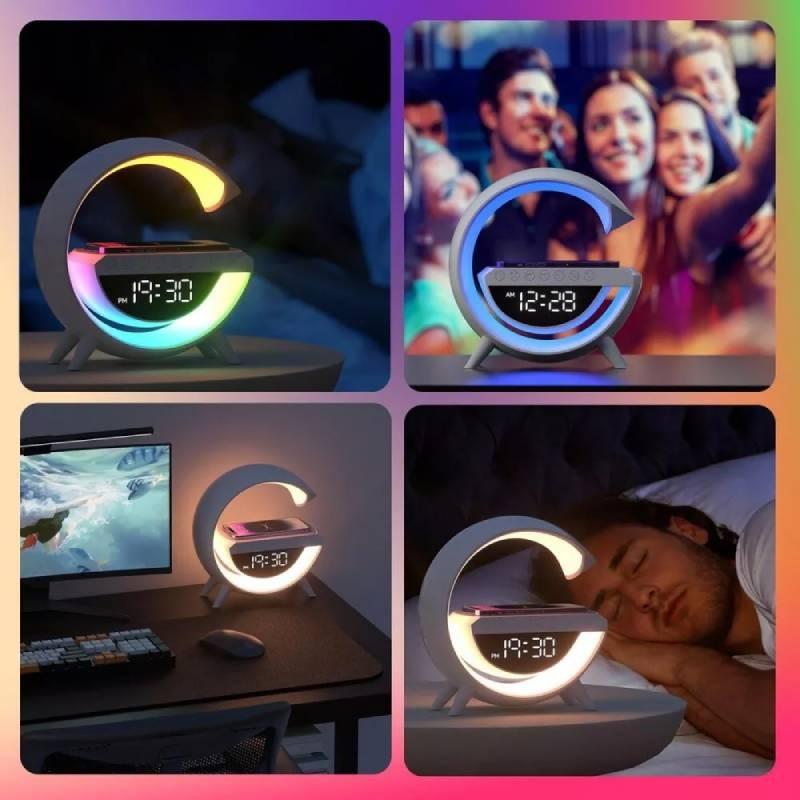 Intelligent Smart Led Lamp Bluetooth Speaker Wireless Charger Atmosphere Lamp