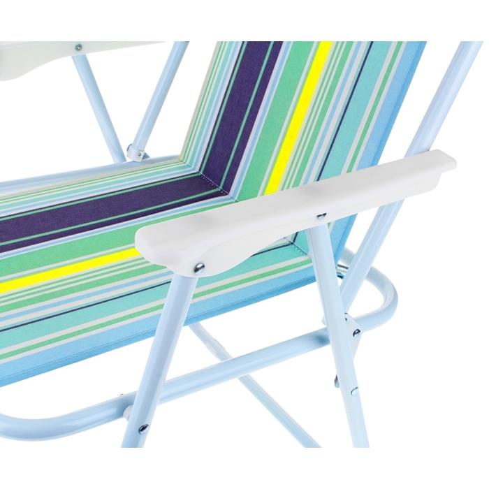 Faltbarer Campingstuhl mit Rückenlehne für Camping, Garten, Strand, Stabil