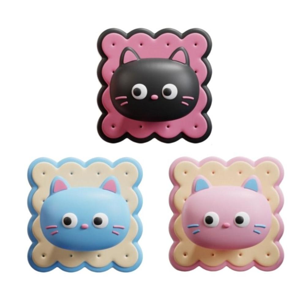 New Cartoon Cat Door Bumper Stickers PVC Durable Door Handle Stop Anti-Trap Protection Door Handle Mute Pad Home Use