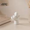 Mini Angel Figurine Love Heart Figurine 3D Printed White Statue Modern Figure