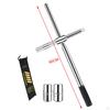 Universal Extended Lug Wrench Cross with Storage Bag 4 Way Tire Set Wheel for