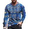 Maglietta da Uomo a Maniche Lunghe Autunno Nuovo Motivo Chip Elettronico 3D T-Shirt Casual Taglia Grande 6XL Maschile Hip Hop Street Top Versatili
