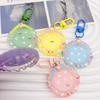 Translucent Heart-Shaped Resin Keychain with Snowflake Design - Versatile Girly Bag Accessory and Gift