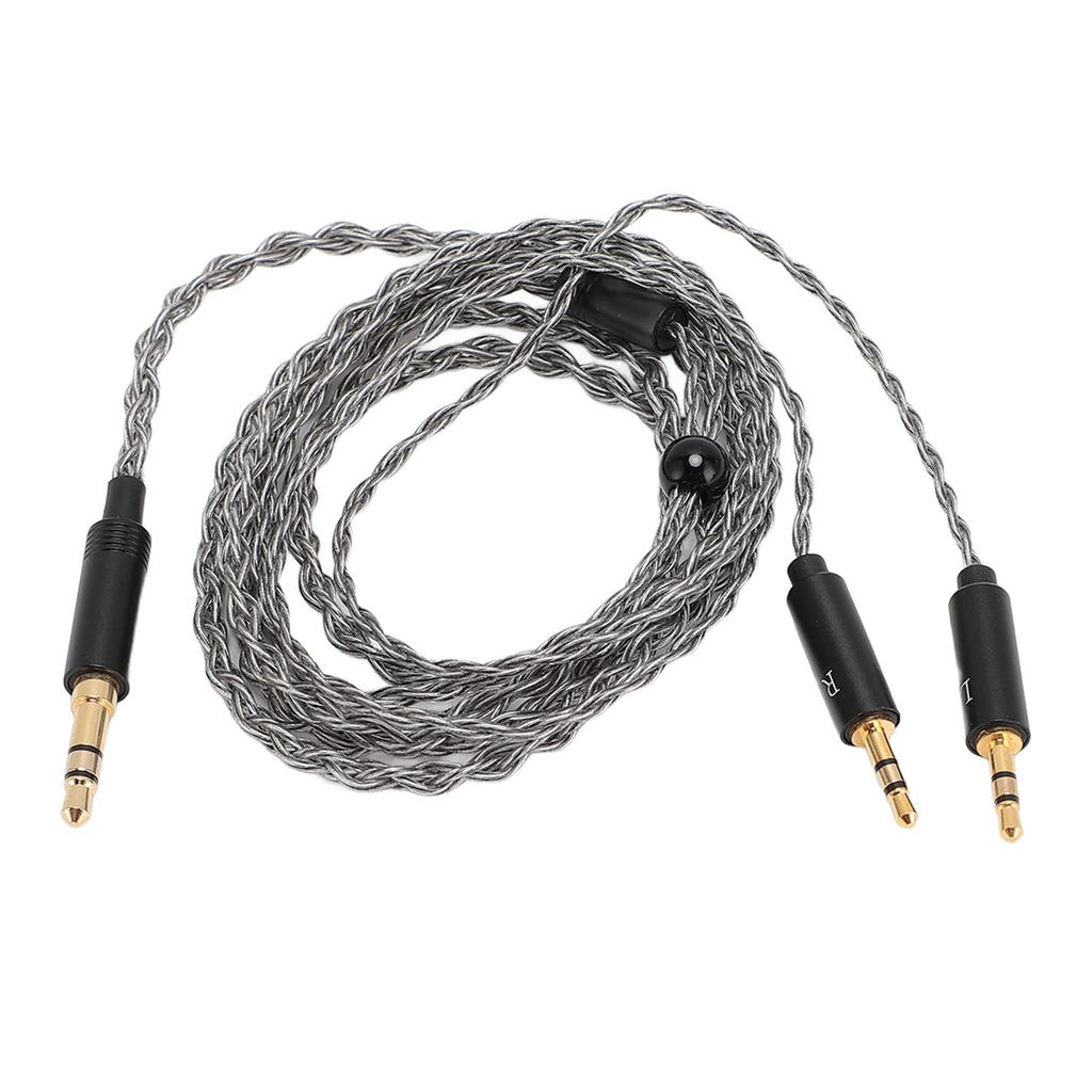 Headphone Upgrade Cable 3.5mm to Dual 2.5mm Silver Plated Copper Core Replacement Headset Wire for HE400S HE 400I HE560