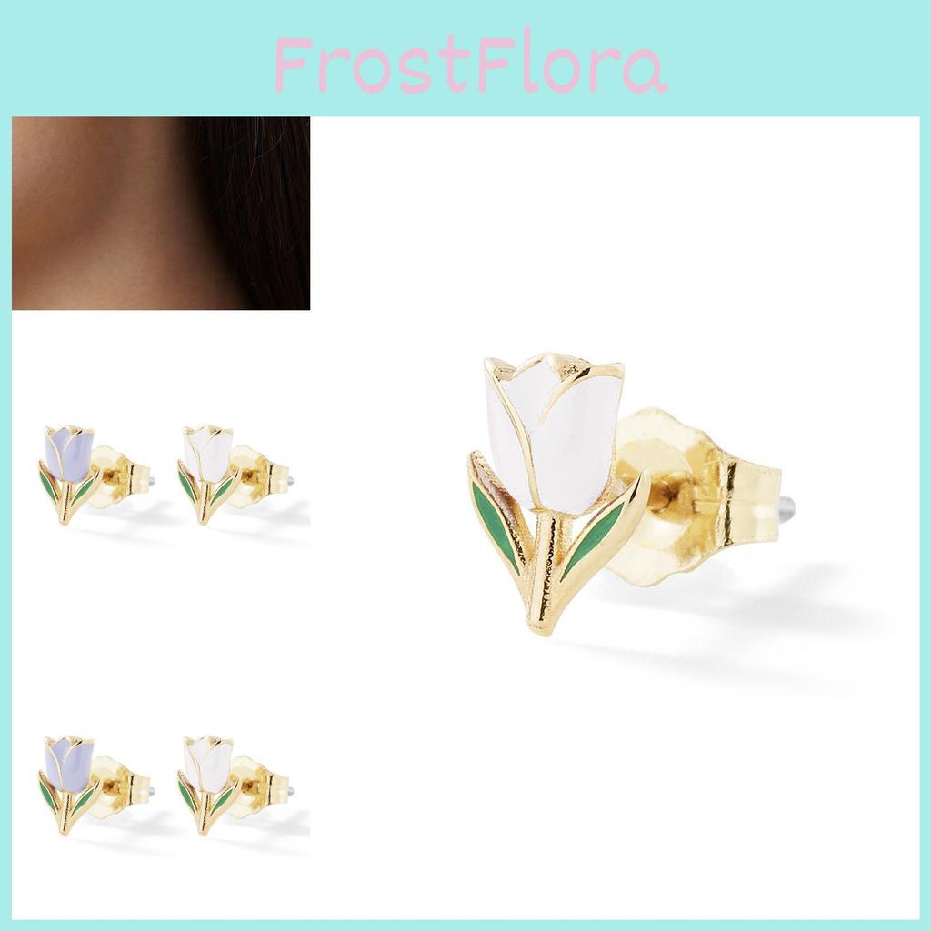 Adorable Mini Flower Earrings Set For Women Chic Two-tone Alloy Floral Studs Jewelry