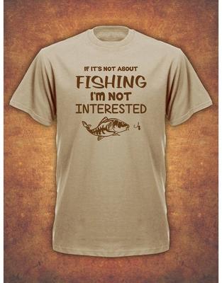 Not Fishing Not Interested Fathers Day Lockdown Present Gift Khaki T- Shirt Carp