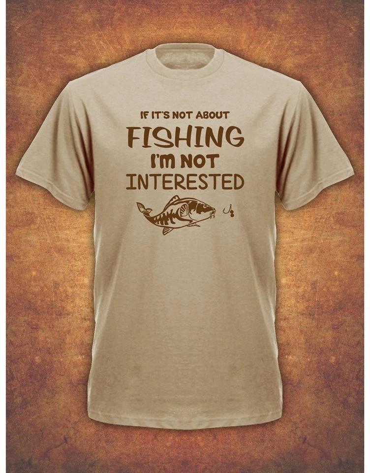 Not Fishing Not Interested Fathers Day Lockdown Present Gift Khaki T- Shirt Carp 4XL
