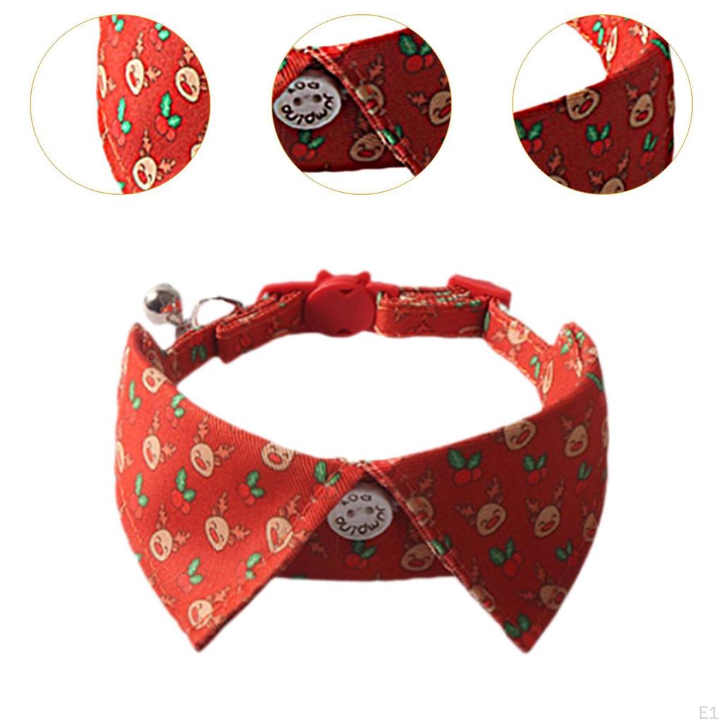 Adjustable Bowtie Collars for Cats in Holiday Themes
