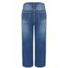 Women's High Waist Washed Women's Jeans Fashionable Versatile Straight Leg Pants