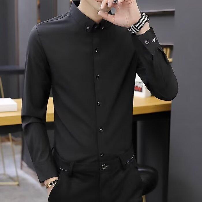 Solid Color Long Sleeved Shirt Casual Ins Loose Shirt Men'S Summer Trend Versatile Casual Jacket