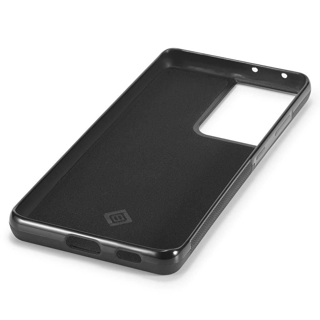 LC.IMEEKE For Samsung Galaxy S21 Ultra 5G Shock-Absorbing Phone Case PU Leather+TPU+EVA Carbon Fiber Texture Cover
