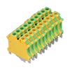 50Pcs DIN Rail Mount Terminal Grounding Terminals Block for Electrical Connections USLKG‑6