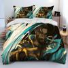 3D VALORANT Game Gamer Cartoon Comforter Bedding Set,Duvet Cover Bed Set Quilt Cover Pillowcase,king Queen Size Bedding Set Kids