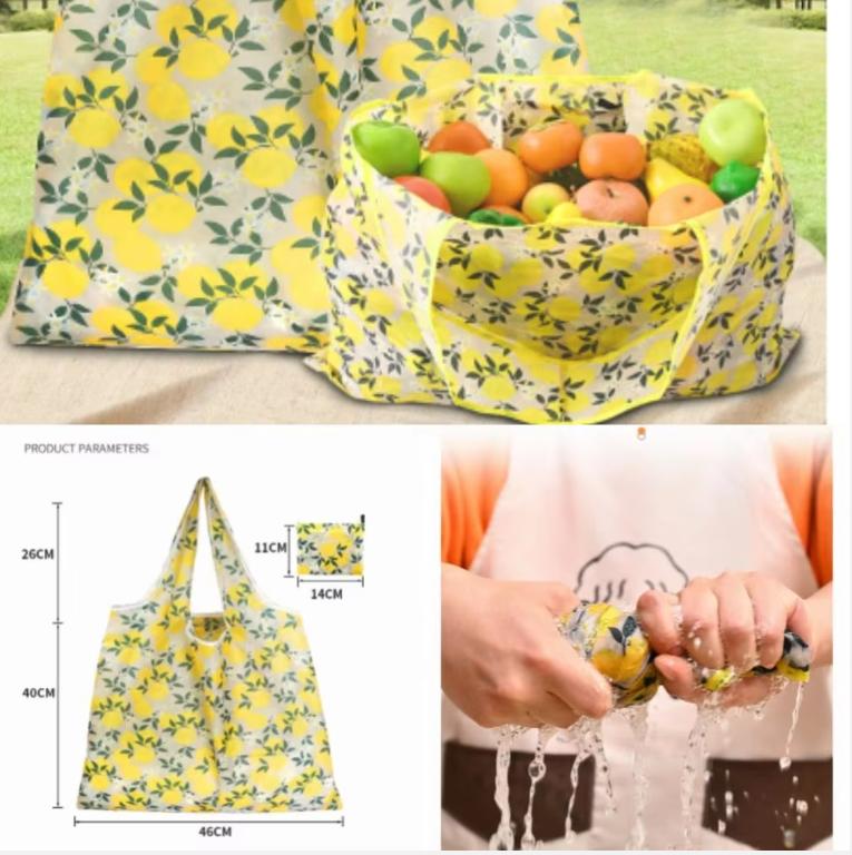 Multiple Styles Large Capacity Folding Shopping Bag Lightweight Washable Recycle Tote Bag Eco-Friendly Portable Storage Bag