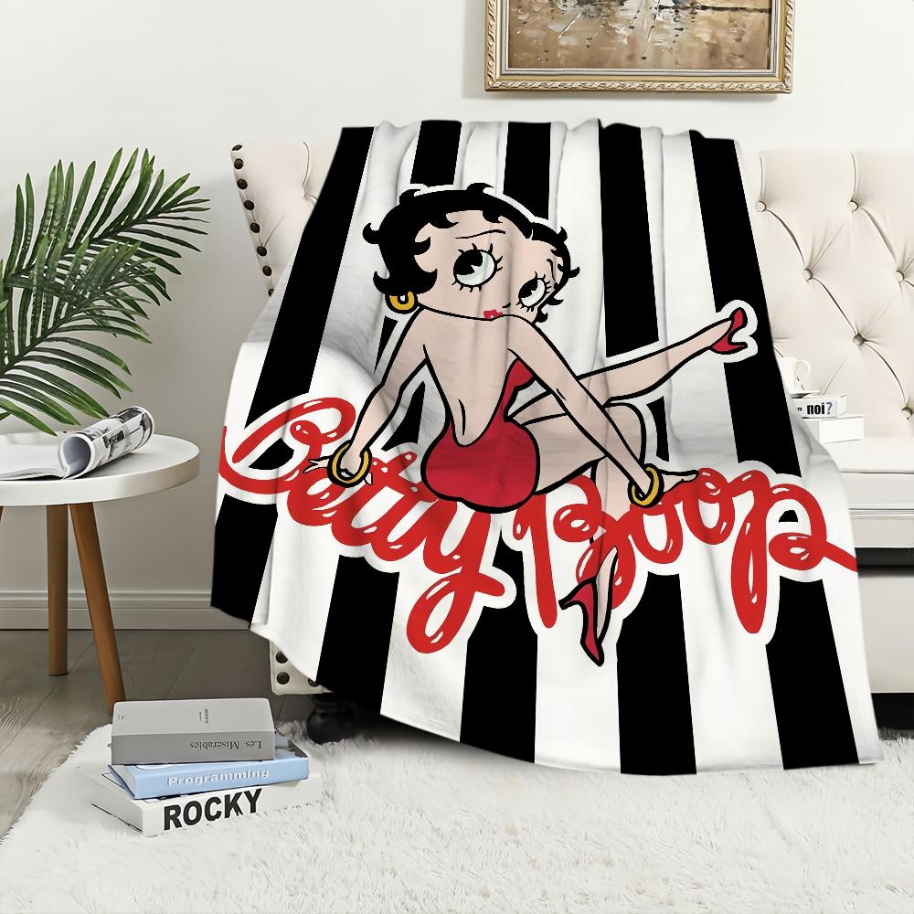 Blanket For Soft Cartoon Throw Blanket for Picnic Bed Sofa Home B-BoopS Bedroom Cozy B-B-BettyES-S Warm Comfortable