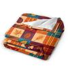 New Year Plaid & Pattern Blanket  Super Warm Comfortable Plush Throw Blanket For Students Outdoor Flannel Bedspread Bed Cover