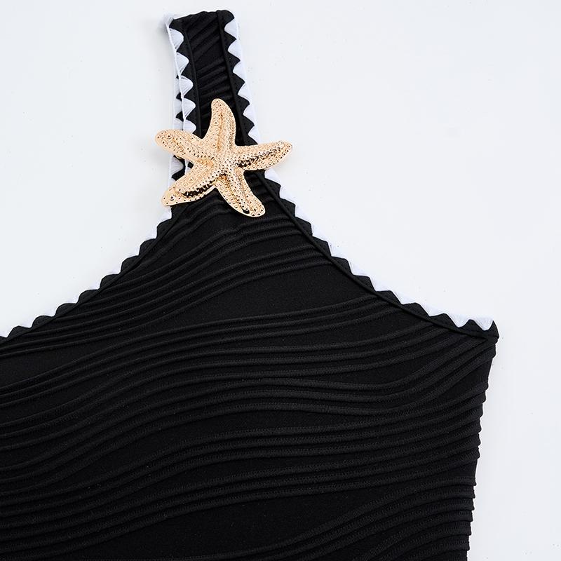 Sexy Women One Piece Swimsuit Female Swimwear One Shoulder Solid Swimming Suit Beachwear Bathing Suit Biquini