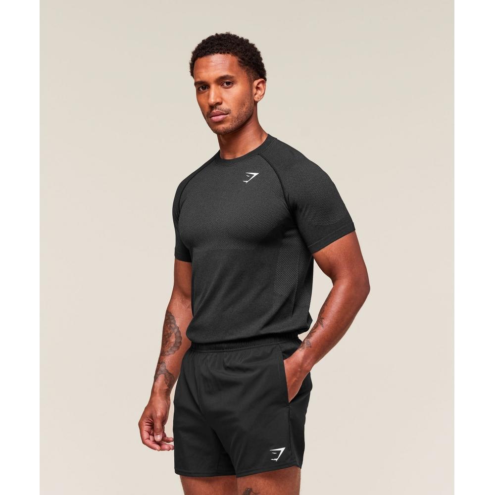 Gymshark ViTal Seamless T shirT Black silhoueTTe Grey A2b5p Bbmw