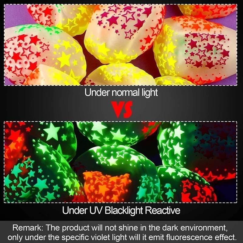 10/20pcs 12inch Fluorescent Balloon Dots Heart Star Latex Balloons  Birthday Wedding Christmas Party Decoration Kids Gifts