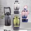 Large Capacity Insulated Water Bottle 2000ml 316 Stainless Steel Travel Mug With Straw Carry Rope Outdoor Hiking Gym