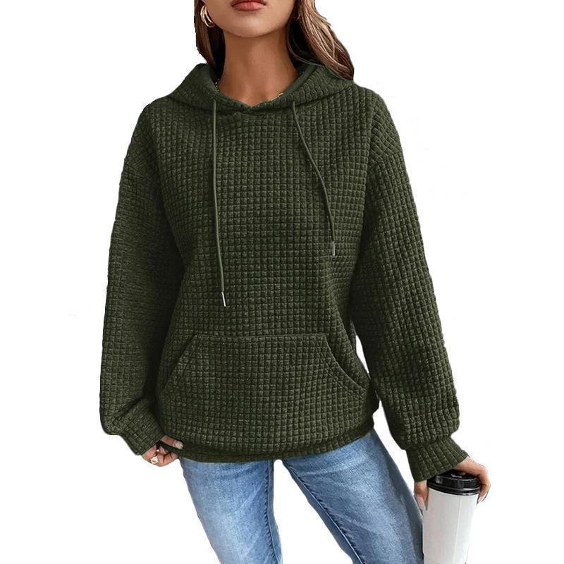 2024 Autumn & Winter Women's Round Neck Long Sleeve Sweater - Solid Color