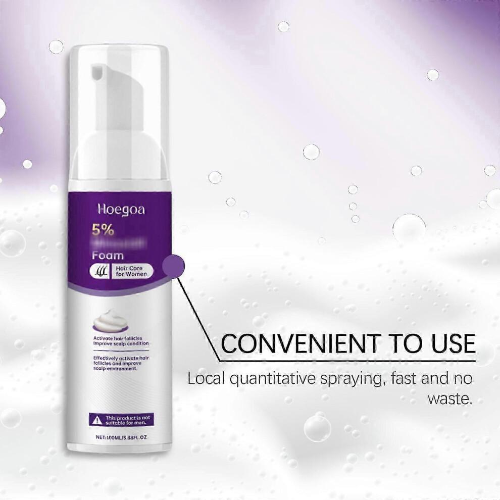 (5 STÜCKE) 1-5x 100ml 5% Haarwuchs-Schaum für Frauen, Haarwuchs-Behandlungsserum für dünner werdendes Haar & zurückgehendem Haaransatz, 100ml