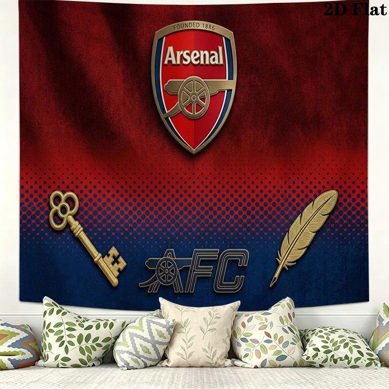 Arsenal F.C Wall Tapestry Aesthetic Wall Hanging Printed Fabric Blanket Decorative Tapestries for Bedroom Living Room Home Decor