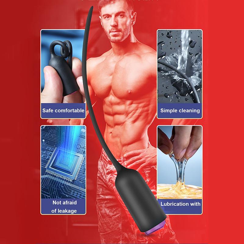 Penisstangvibrator Urinrørsplugg Urinrørsdilatator Stimulerer Sexleketøy For Menn Voksne Mannlige Onanileker