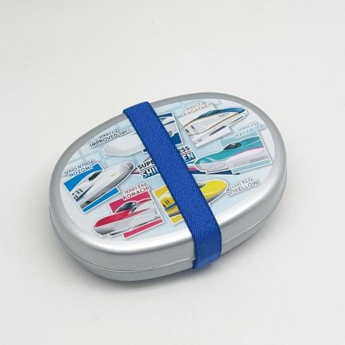 OSK Children's Aluminum Lunch Box, Medium, 350ml, Shinkansen (SKS) Design, Lunch Belt, with Dividers, Made In Japan, AL-5