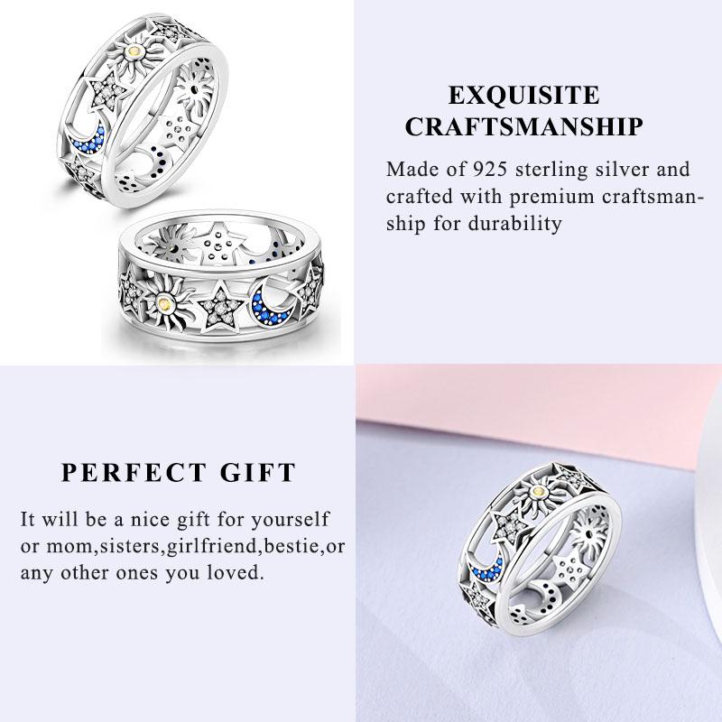 New 925 Silver Rings Simple Sparkling Stackable Original Rings For Women Anniversary Engagement Love Jewelry Gift