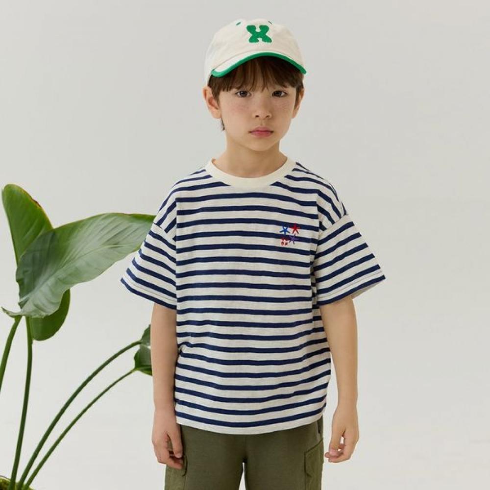 

[olivan] Summer STripe T shirT Navy navy/130