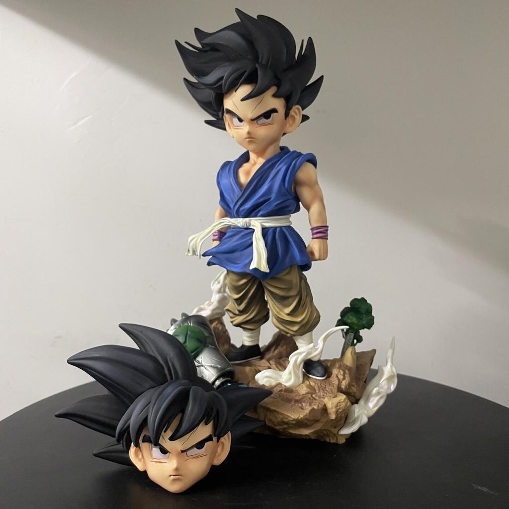 New 25Cm Dragon Ball Z Son Goku Figure Super Saiyan Pvc Action Figure Replaceable Heads Collectible Model Toy Gift