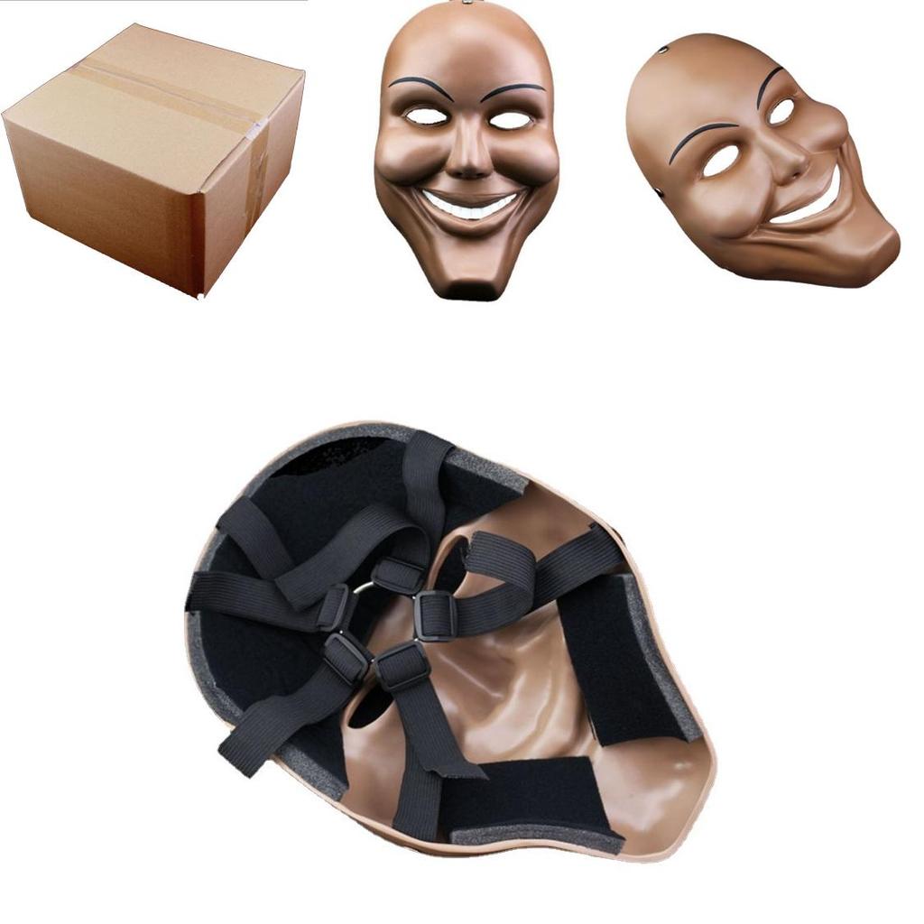 Creepy And Fun Purge Mask With Smiling Face Design Perfect For Halloween Costumes And Live Streaming Events